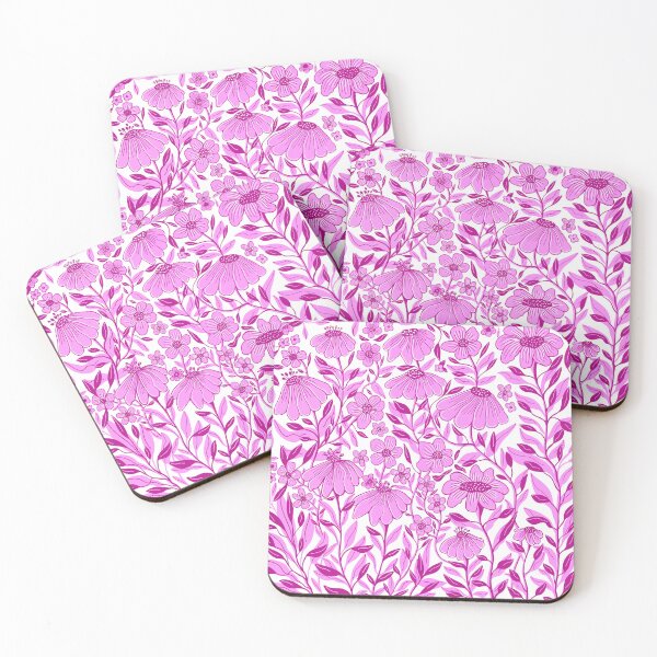 Item preview, Pink Floral Pattern for Phone Cases, Curtains, Mugs, Home Decor, Stickers, Art Prints, Fabrics, and Tote Bags designed and sold by Daniela Vargas Ilustra.