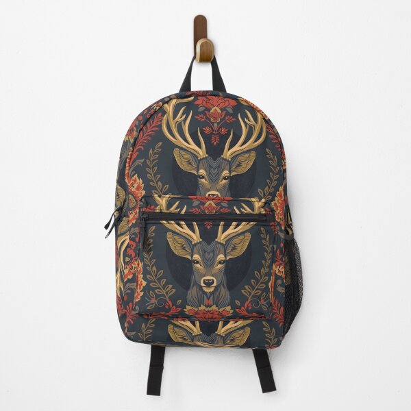 Item preview, Stag head pattern dark and serious designed and sold by Folksy Living.