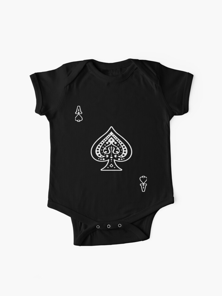 Baby Girls Bodysuits ACE of Spades Poker Baby Rompers