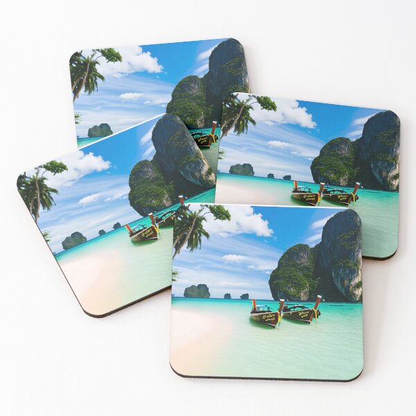 Item preview, "Escape to the tropical paradise of Phi Phi Island, where turquoise waters lap against white sandy beaches and limestone cliffs rise from the sea." designed and sold by Zbigniew  Skrodzki.