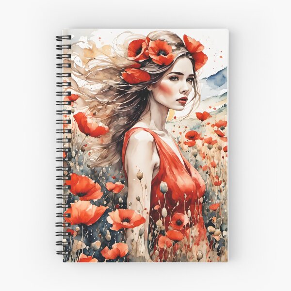 Artikelvorschau, Mohnblume Sommermädchen entworfen und verkauft von ArtStyleAlice.