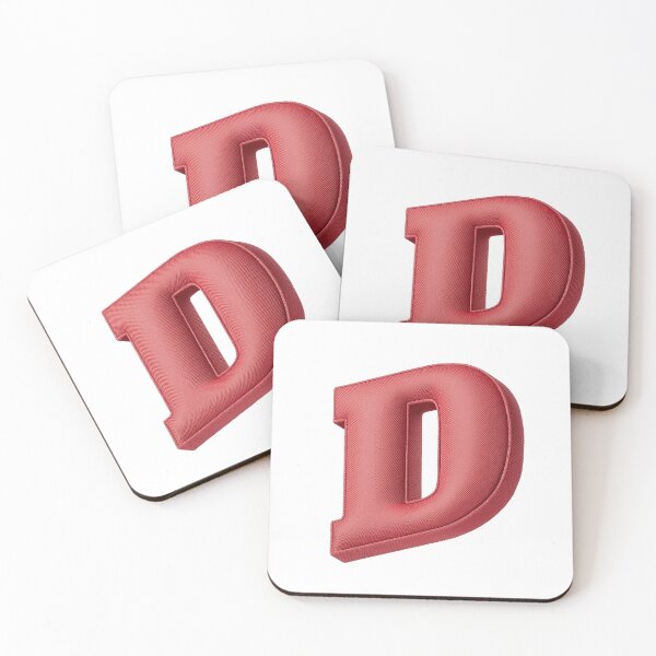 Item preview, Floating Red Cushion Letter D - 3D Fabric Alphabet Series designed and sold by uncoXab.