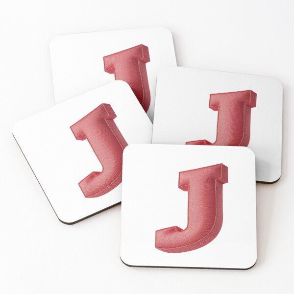 Item preview, Floating Red Cushion Letter J - 3D Fabric Alphabet Series designed and sold by uncoXab.