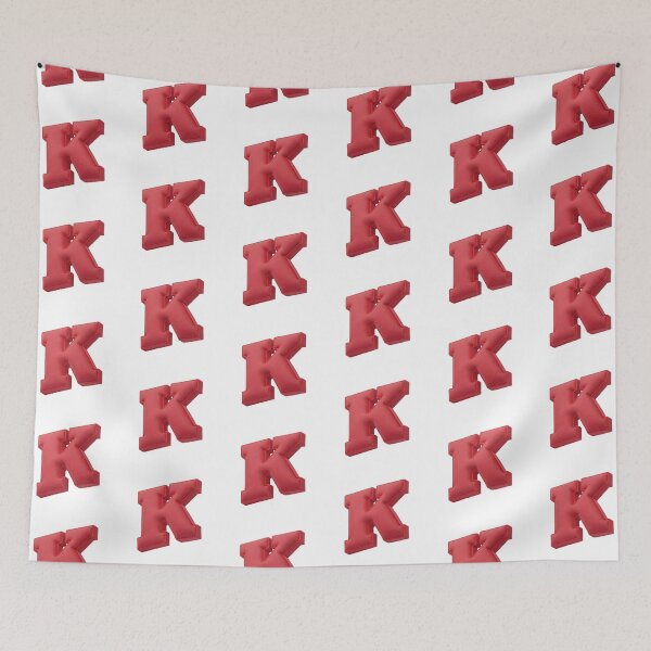 Item preview, Floating Red Cushion Letter K - 3D Fabric Alphabet Series designed and sold by uncoXab.