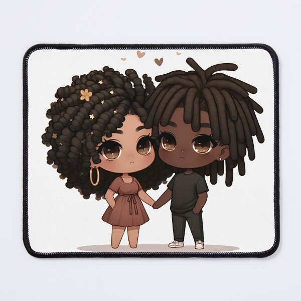 Item preview, Adorable chibi couple of color designed and sold by nocturnastore.
