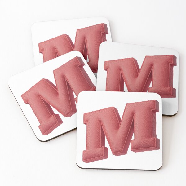 Item preview, Floating Red Cushion Letter M - 3D Fabric Alphabet Series designed and sold by uncoXab.