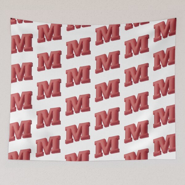 Item preview, Floating Red Cushion Letter M - 3D Fabric Alphabet Series designed and sold by uncoXab.