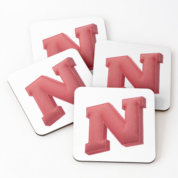 Item preview, Floating Red Cushion Letter N - 3D Fabric Alphabet Series designed and sold by uncoXab.