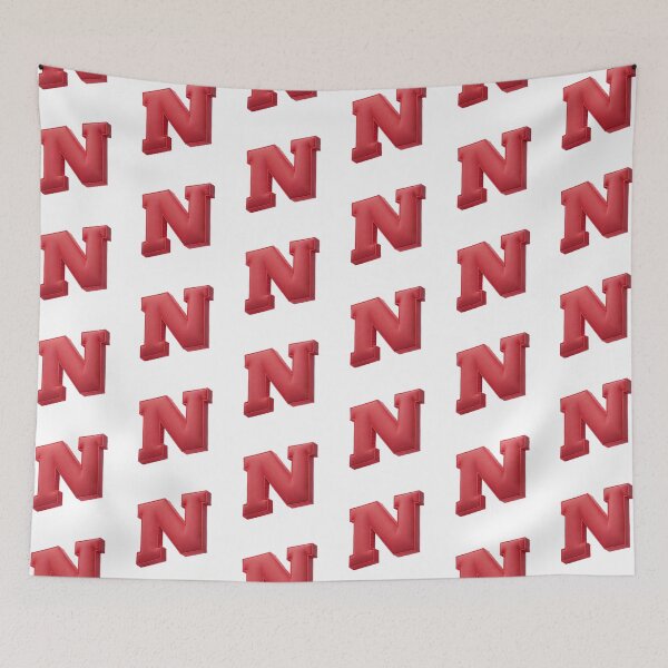 Item preview, Floating Red Cushion Letter N - 3D Fabric Alphabet Series designed and sold by uncoXab.