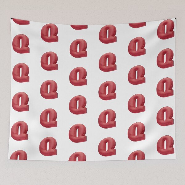 Item preview, Floating Red Cushion Letter Q - 3D Fabric Alphabet Series designed and sold by uncoXab.