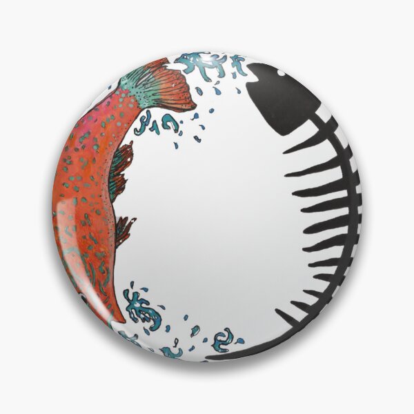 Item preview, Fish with Fish Skeleton Watercolor designed and sold by artbyjanice.