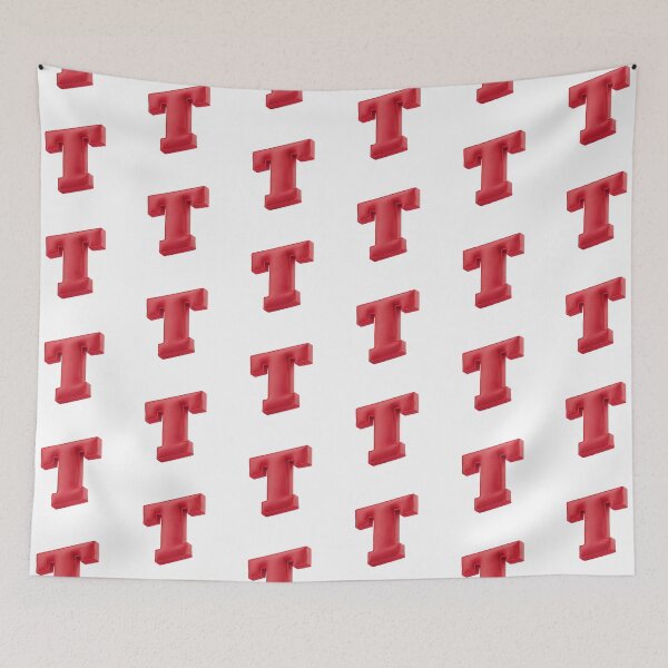 Item preview, Floating Red Cushion Letter T - 3D Fabric Alphabet Series designed and sold by uncoXab.