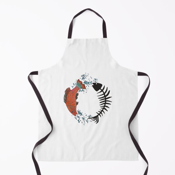 Item preview, Fish with Fish Skeleton Watercolor designed and sold by artbyjanice.