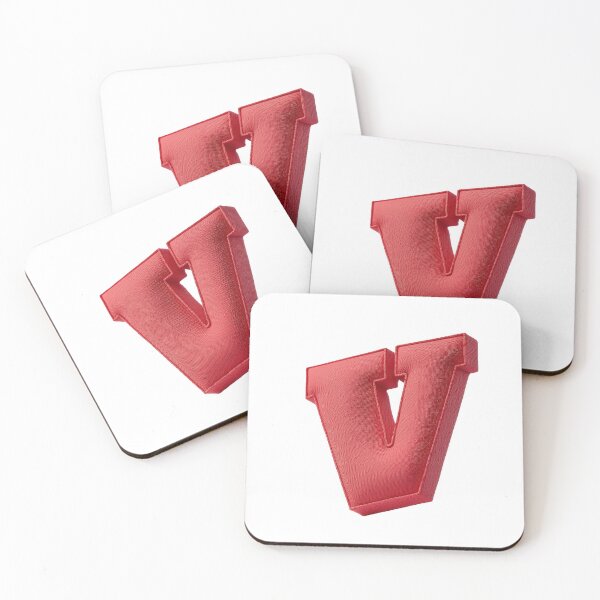 Item preview, Floating Red Cushion Letter V - 3D Fabric Alphabet Series designed and sold by uncoXab.