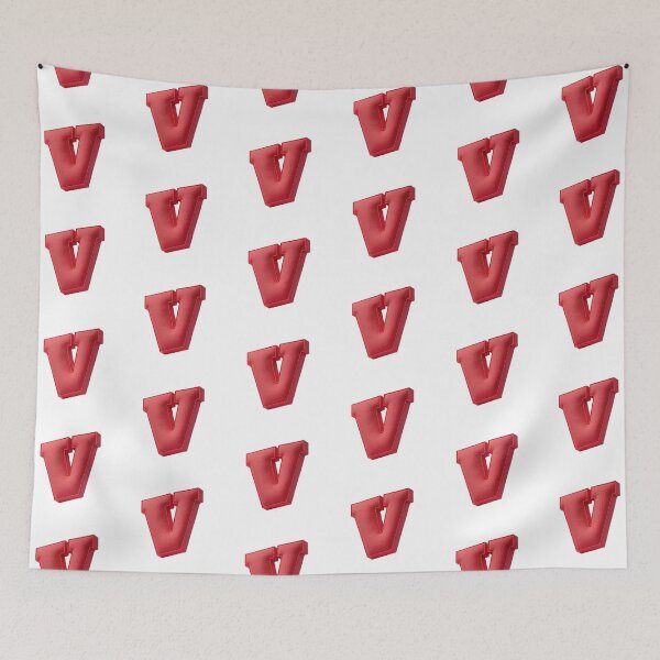 Item preview, Floating Red Cushion Letter V - 3D Fabric Alphabet Series designed and sold by uncoXab.