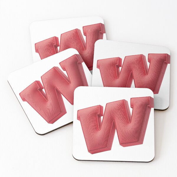Item preview, Floating Red Cushion Letter W - 3D Fabric Alphabet Series designed and sold by uncoXab.