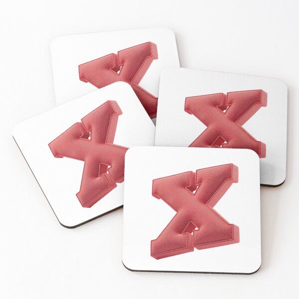 Item preview, Floating Red Cushion Letter X - 3D Fabric Alphabet Series designed and sold by uncoXab.