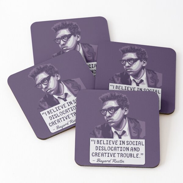 Item preview, Bayard Rustin Portrait and Quote designed and sold by Unhinged Heather.