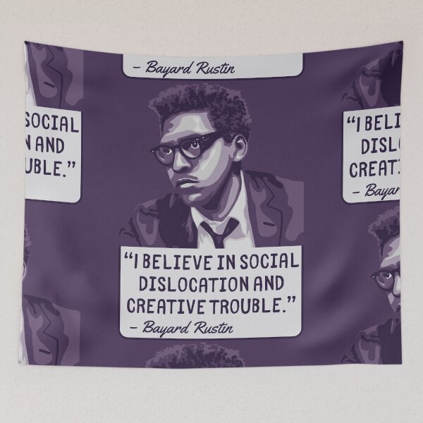 Item preview, Bayard Rustin Portrait and Quote designed and sold by Unhinged Heather.