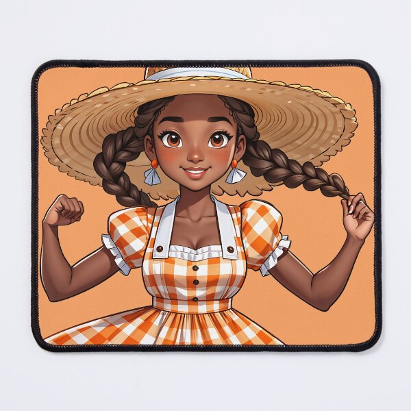 Item preview, Caipira country girl orange dress designed and sold by Magicari.