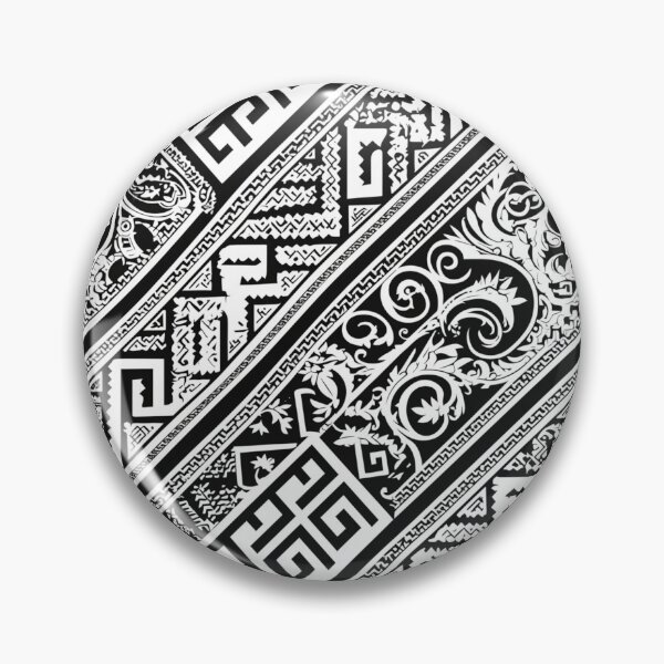 Item preview, Black & White Greek Key Motif III | Seamless designed and sold by Unrooted.