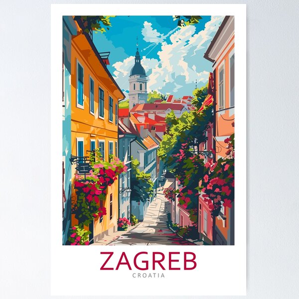 Artikel-Vorschau von Zagreb Kroatien - Reisekunst, designt und verkauft von Marciolini.