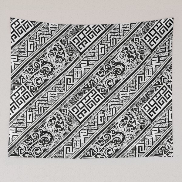 Item preview, Motivo clave griego blanco y negro III | Sin costura designed and sold by Unrooted.
