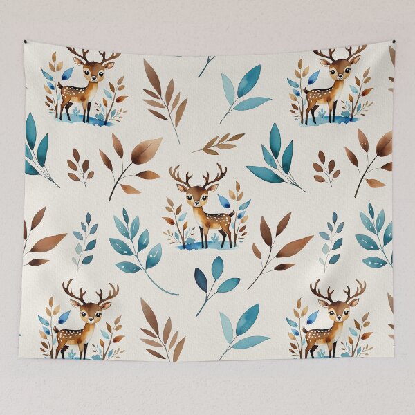 Item preview, Cute enchanted deer designed and sold by strixvariaart.