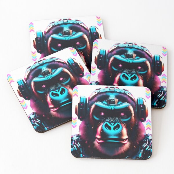 Item preview, Futuristic Gorilla designed and sold by StickerArt Shop.