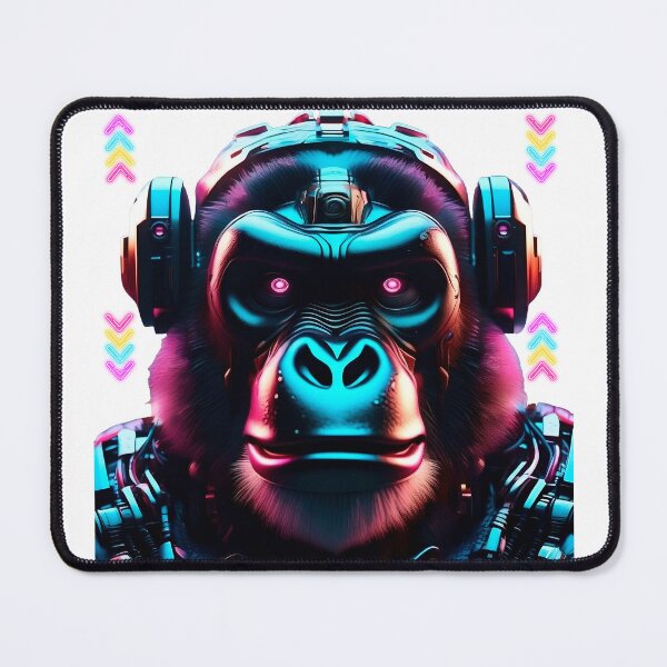 Item preview, Futuristic Gorilla designed and sold by StickerArt Shop.