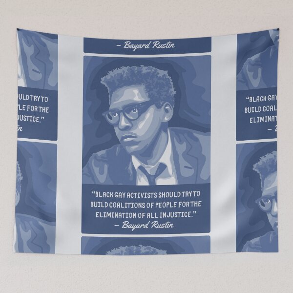Item preview, Bayard Rustin Portrait and Quote designed and sold by Unhinged Heather.