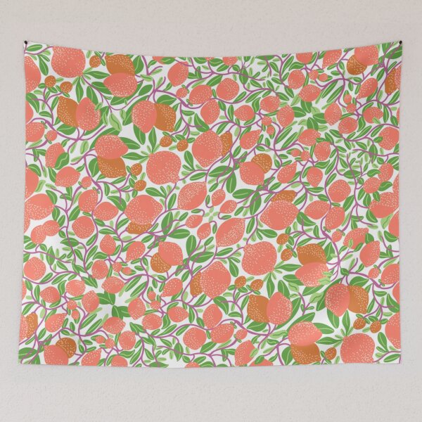 Item preview, Citrus Fruit Pattern for Phone Cases, Curtains, Mugs, Home Decor, Stickers, Art Prints, Fabrics, and Tote Bags designed and sold by Daniela Vargas Ilustra.
