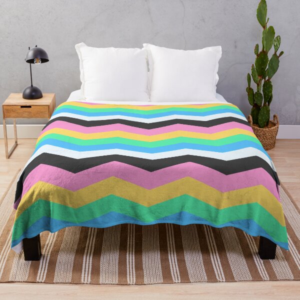 Item preview, Vivid Harlequin Rainbow Jagged Waves designed and sold by EvergreenMotifs.