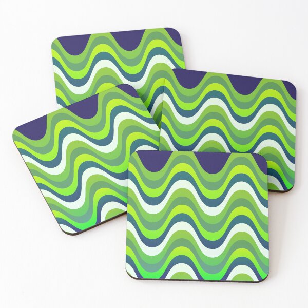 Item preview, Vivid Prismatic Polychrome Rainbow Jagged Waves designed and sold by EvergreenMotifs.
