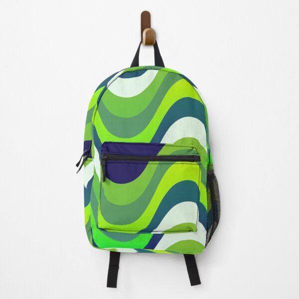 Item preview, Vivid Prismatic Polychrome Rainbow Jagged Waves designed and sold by EvergreenMotifs.