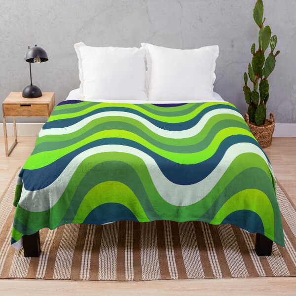 Item preview, Vivid Prismatic Polychrome Rainbow Jagged Waves designed and sold by EvergreenMotifs.