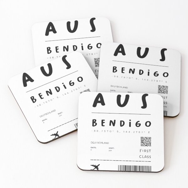 Item preview, Bendigo | Plane Ticket Design | Traveling | Tourists designed and sold by RM-Journey.