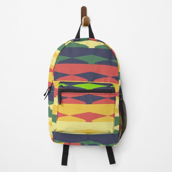 Item preview, Vivid Prismatic Polychrome Rainbow Jagged Waves designed and sold by EvergreenMotifs.