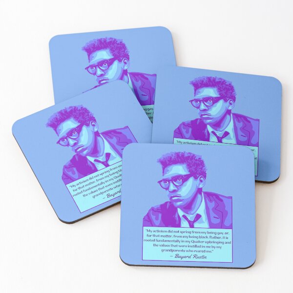 Item preview, Bayard Rustin Portrait and Quote designed and sold by Unhinged Heather.