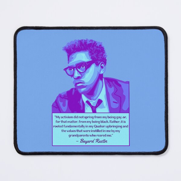 Item preview, Bayard Rustin Portrait and Quote designed and sold by Unhinged Heather.