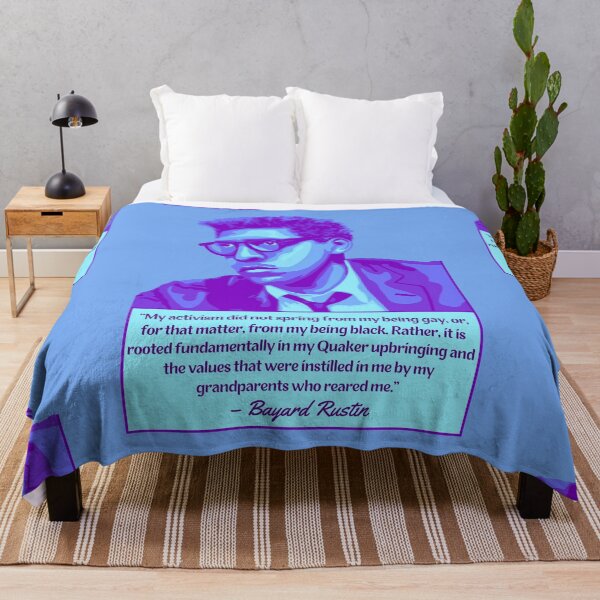 Item preview, Bayard Rustin Portrait and Quote designed and sold by Unhinged Heather.