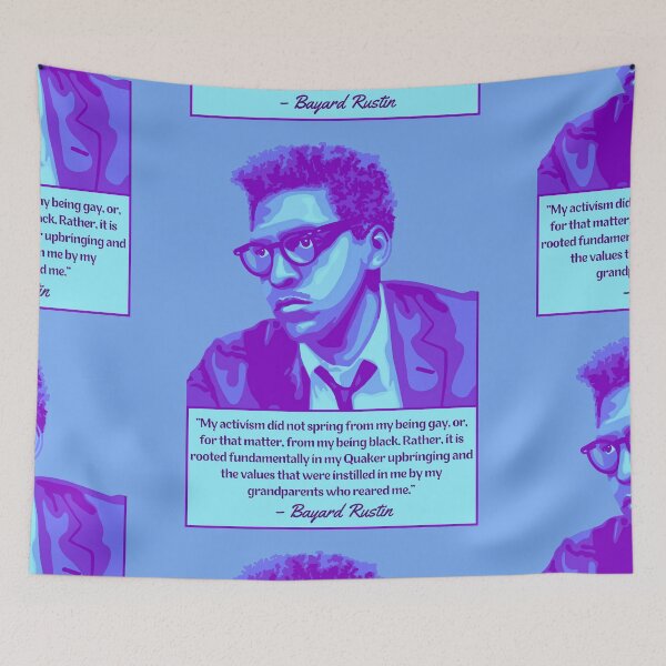 Item preview, Bayard Rustin Portrait and Quote designed and sold by Unhinged Heather.