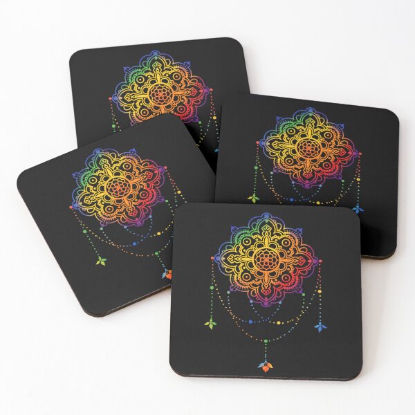 Item preview, Mandala Henna Rainbow Tattoo Art colorido designed and sold by shamrock-illus.