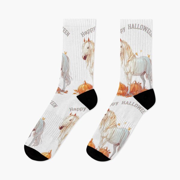 Item preview, Snow white horse with pumpkins. Arabian horse lover. Happy Halloween designed and sold by Anastasiia Yurevych.