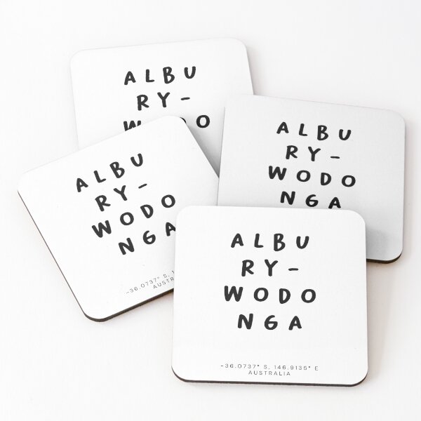 Item preview, Albury-Wodonga | Typography Design | Design Map Coordinates designed and sold by RM-Journey.
