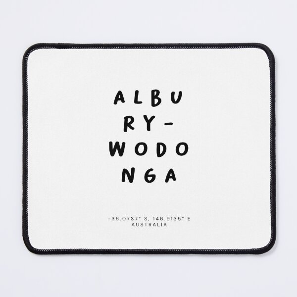 Item preview, Albury-Wodonga | Typography Design | Design Map Coordinates designed and sold by RM-Journey.