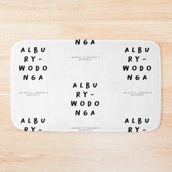 Item preview, Albury-Wodonga | Typography Design | Design Map Coordinates designed and sold by RM-Journey.