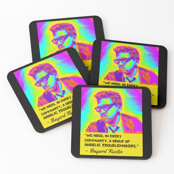 Item preview, Bayard Rustin Portrait and Quote designed and sold by Unhinged Heather.