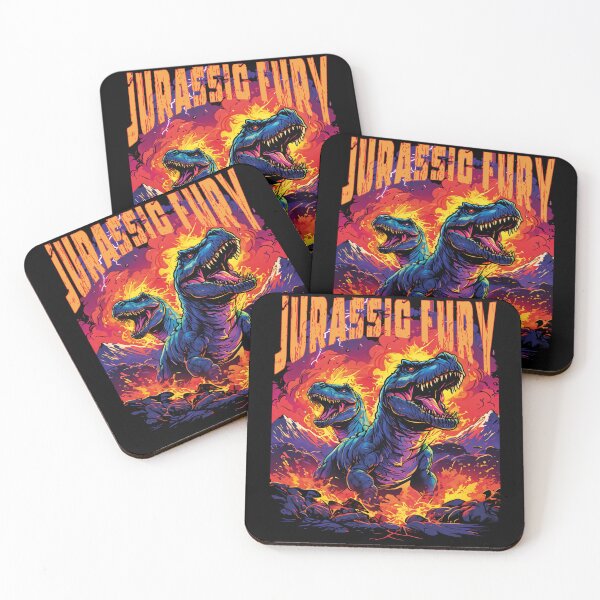 Item preview, Jurassic Fury Neon lava T-Rex dinosaur designed and sold by al21ex.