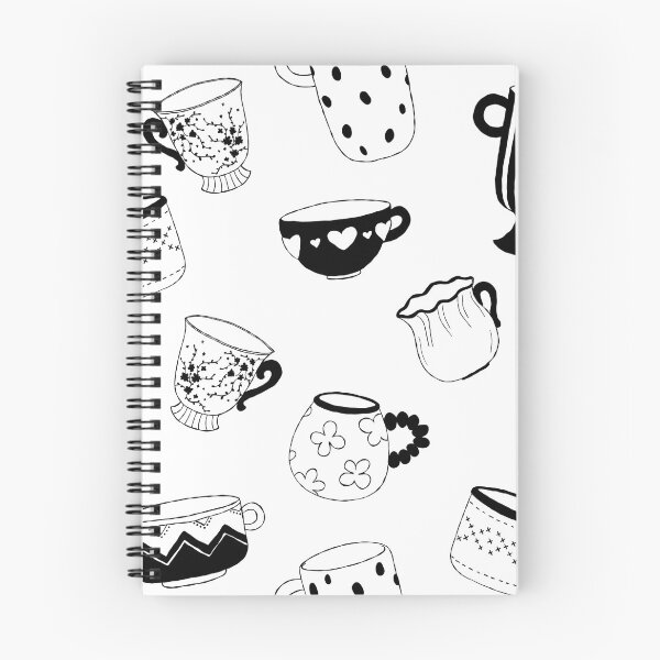 Item preview, Kitchen sketch vintage decor, mugs and cups seamless pattern, wrapping paper design. wallpaper decor, paper, printable, fabric design designed and sold by GorXena.